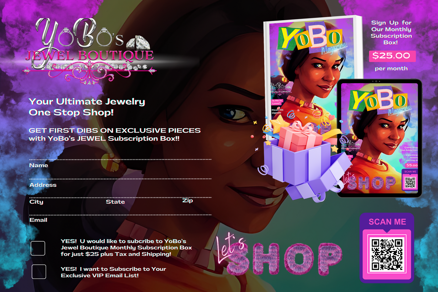 Magazine Cover & Subscription Card "DONE FOR YOU" Design plus Template & Tutorial